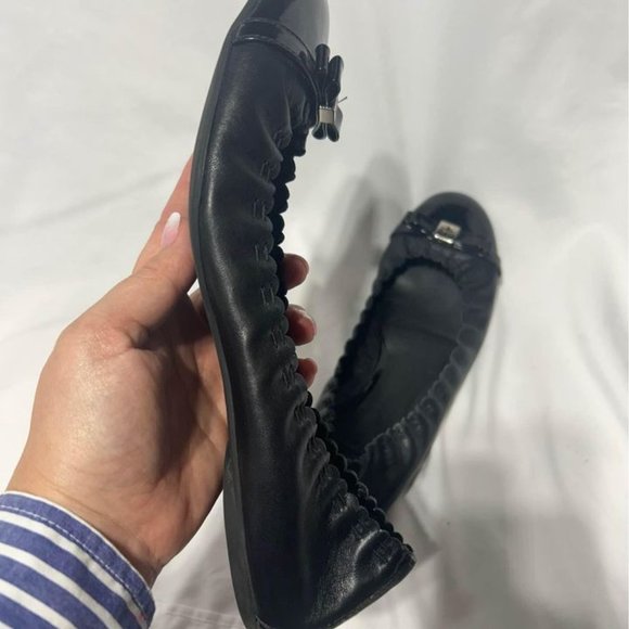 TORY BURCH leather flats with silver details. Size 10. Excellent condition. - Picture 5 of 10